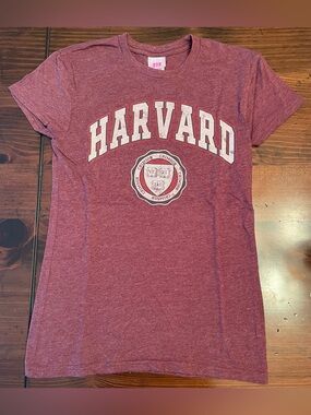 Harvard Crest College Women’s T-Shirt by TNT - SMALL - Maroon (NEW w/o TAG)